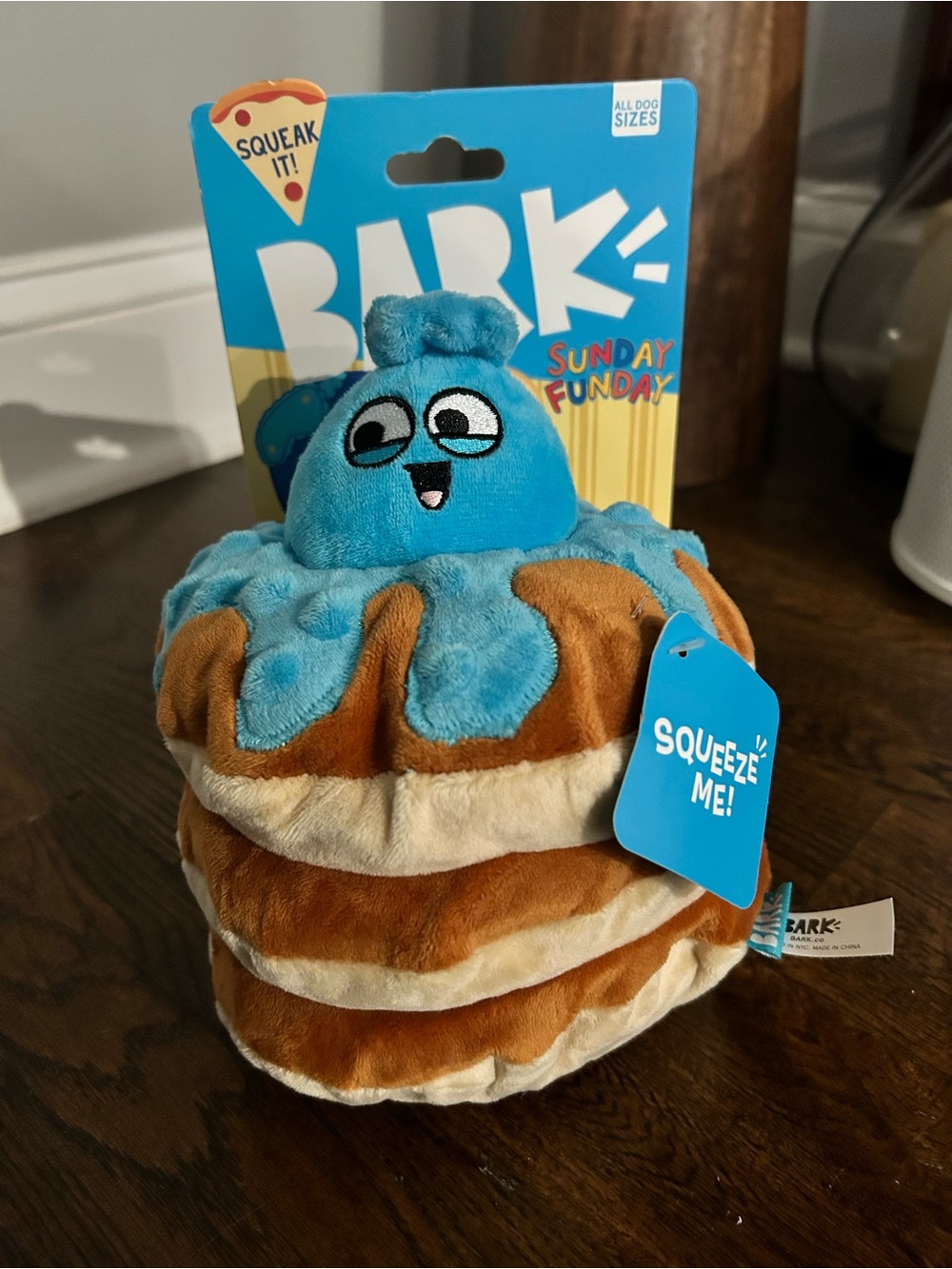 Bark Blue & Brown Pancake Stack Plush Dog Toy